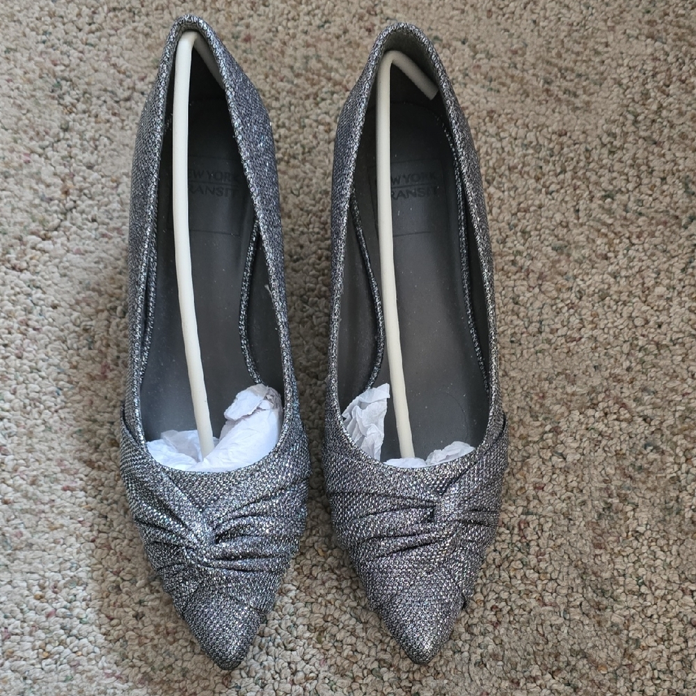 New York Transit Silver Heels